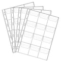 Jomevia 10 Sheets 12 Pocket Coin Pages Clear PVC Holders for 3-Ring Binder