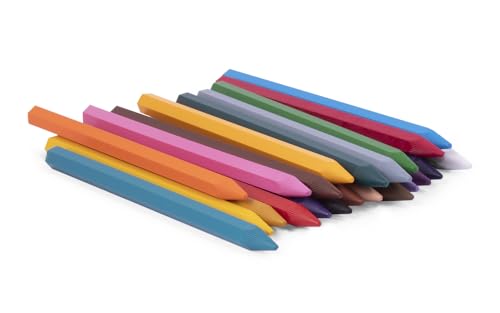 Jovi Plastic Hexagonal Crayons, 24 Count - Durable, Odor-Free, Non-Toxic Art Supplies for Kids