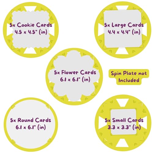 Jovial & Joyful Spin Art Refill Pack: 25 Cardboard Shapes + 6 Paint Colors