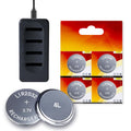 JOXIYECLTL LIR2032 Rechargeable Battery 4-Pack with Charger – 3.7V 45mAh Lithium Button Cells Replace CR2032 ML2032 for Car Keys and More