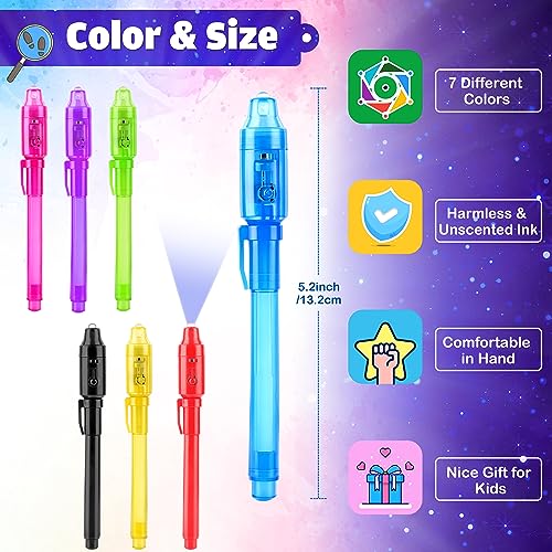 Joycover 28-Pack Invisible Ink Pens with UV Light - Spy Gadgets for Kids Party Favors