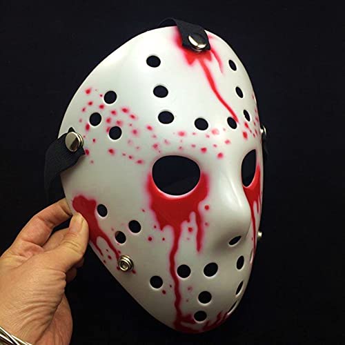 JOYFISCO Hockey Mask for Halloween – Durable Plastic, Adjustable Strap, Adult Size