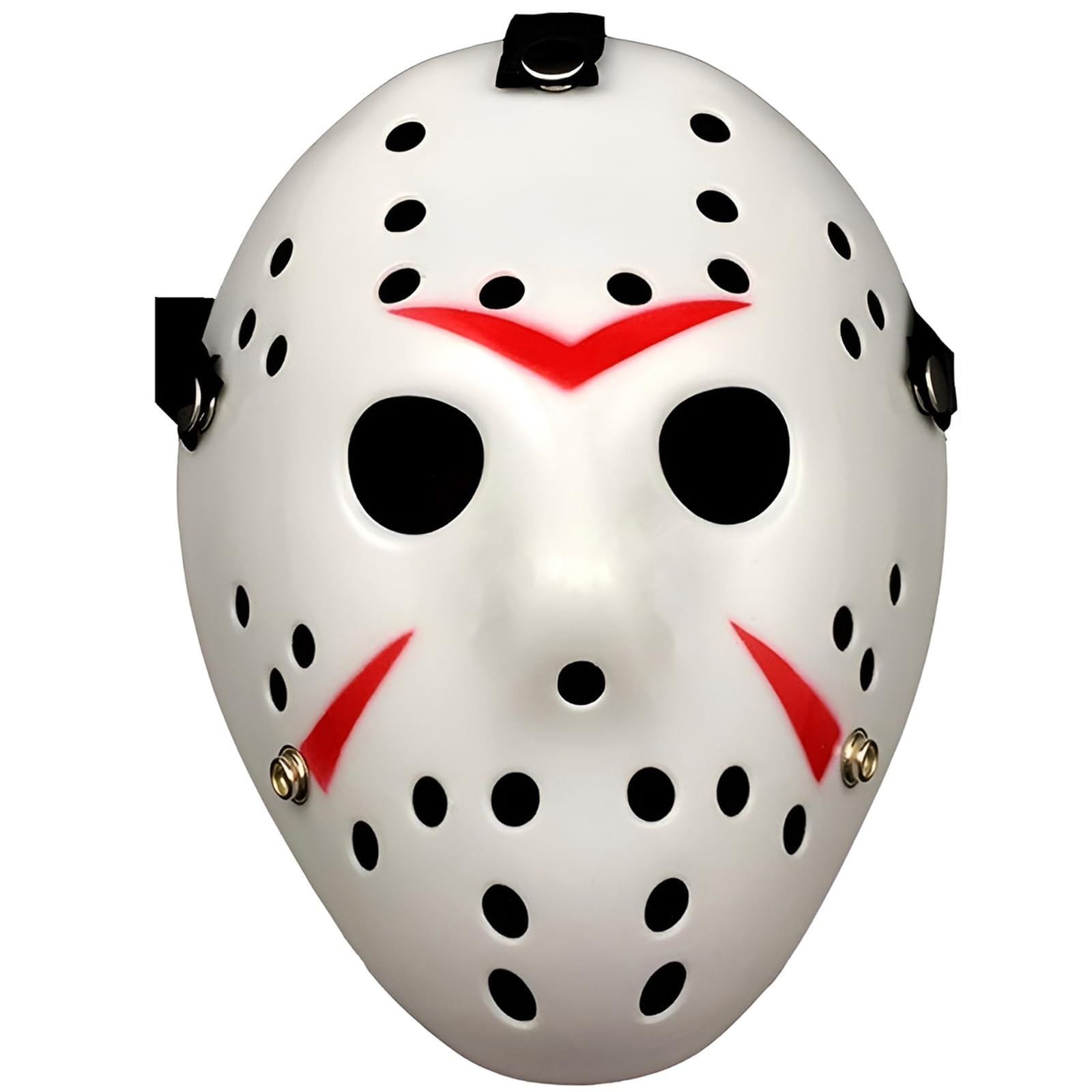 JOYFISCO Horror Hockey Mask for Halloween, Cosplay & Costume Parties – Lightweight Plastic with Breathable Design