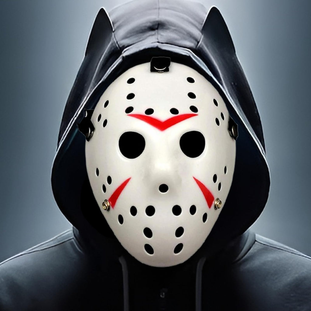 JOYFISCO Horror Hockey Mask for Halloween, Cosplay & Costume Parties – Lightweight Plastic with Breathable Design