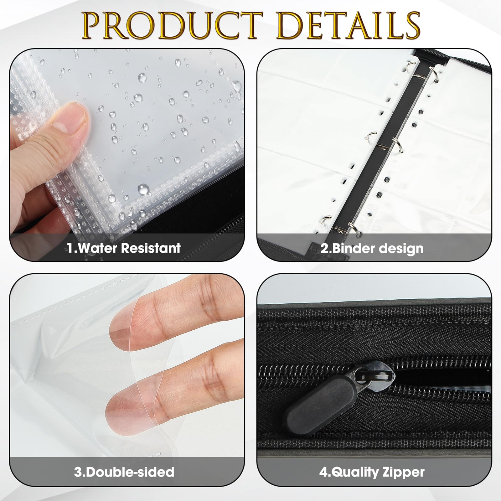 JoyHood 960-Card Trading Card Binder – 40-Page, 12-Pocket Album for TCG/MTG/YGO/Sports Cards