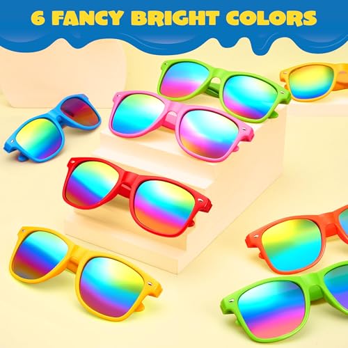JOYIN 12-Pack Neon Kids Sunglasses with UV Protection for Birthday Party Favors