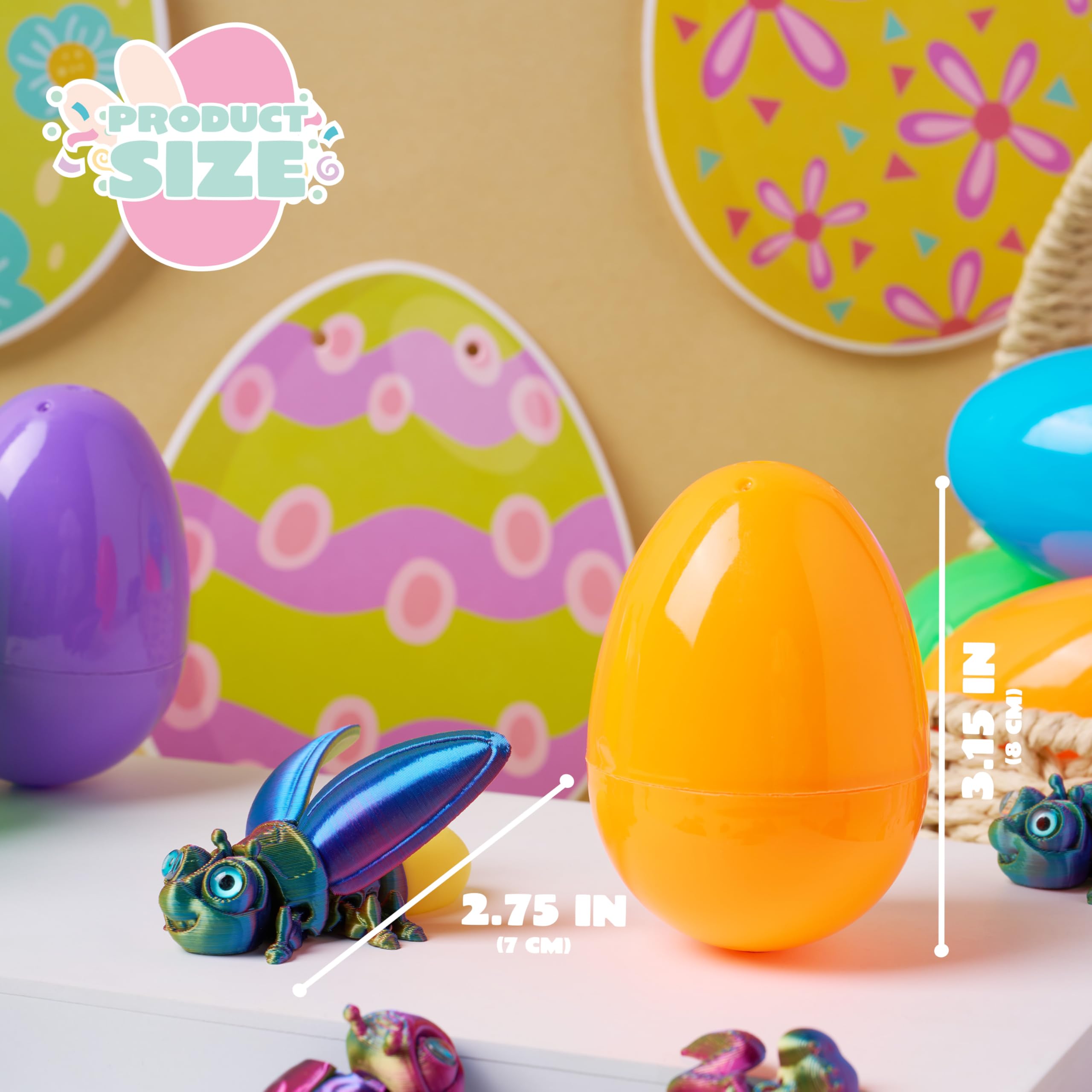 JOYIN 12 Prefilled Easter Eggs with 3D Printed Insects – Fun Easter Basket Stuffers & Party Favors
