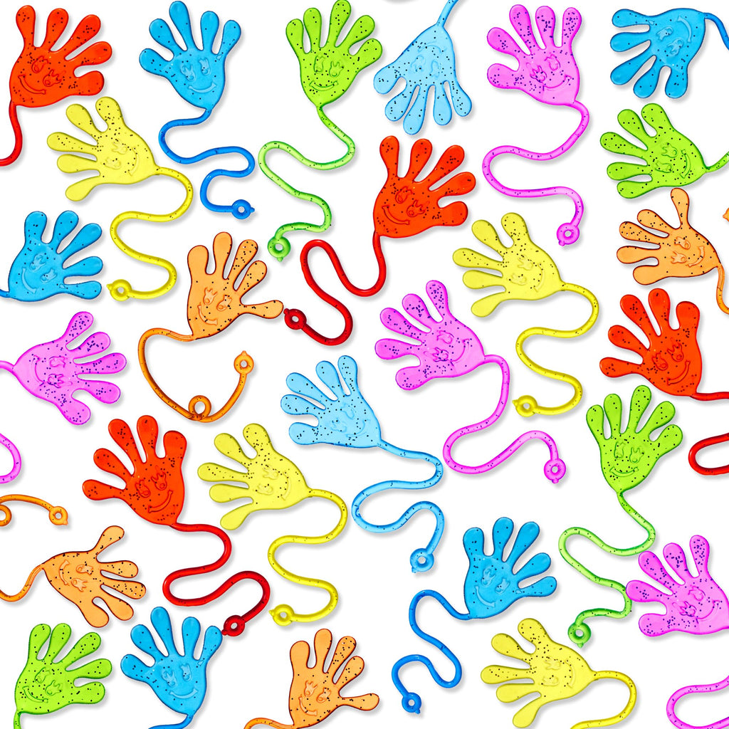 JOYIN 120-Pack Glitter Sticky Hands Party Favors – 8 Colors, Stretchy & Non-Toxic