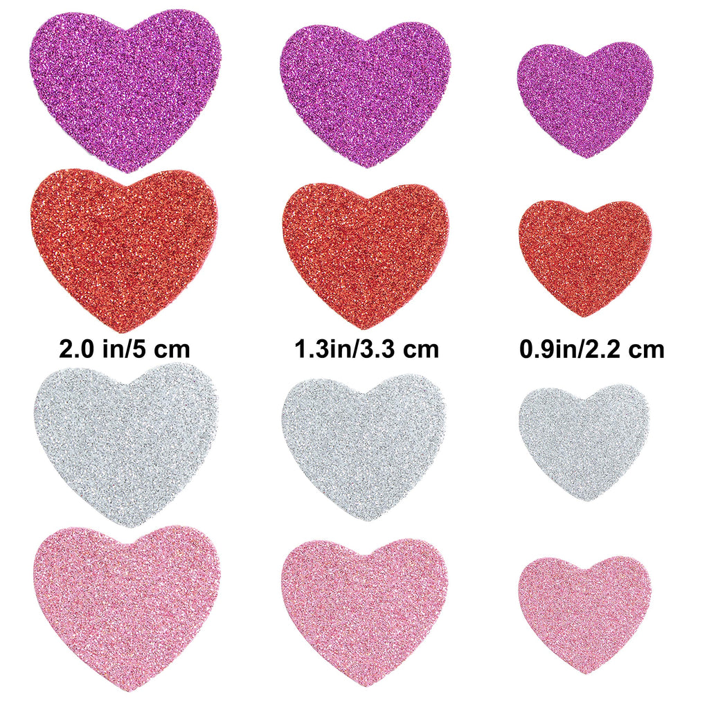 JOYIN 126+ Piece Valentine's Day Craft Set with Heart Doilies, Foam Hearts, and Stickers