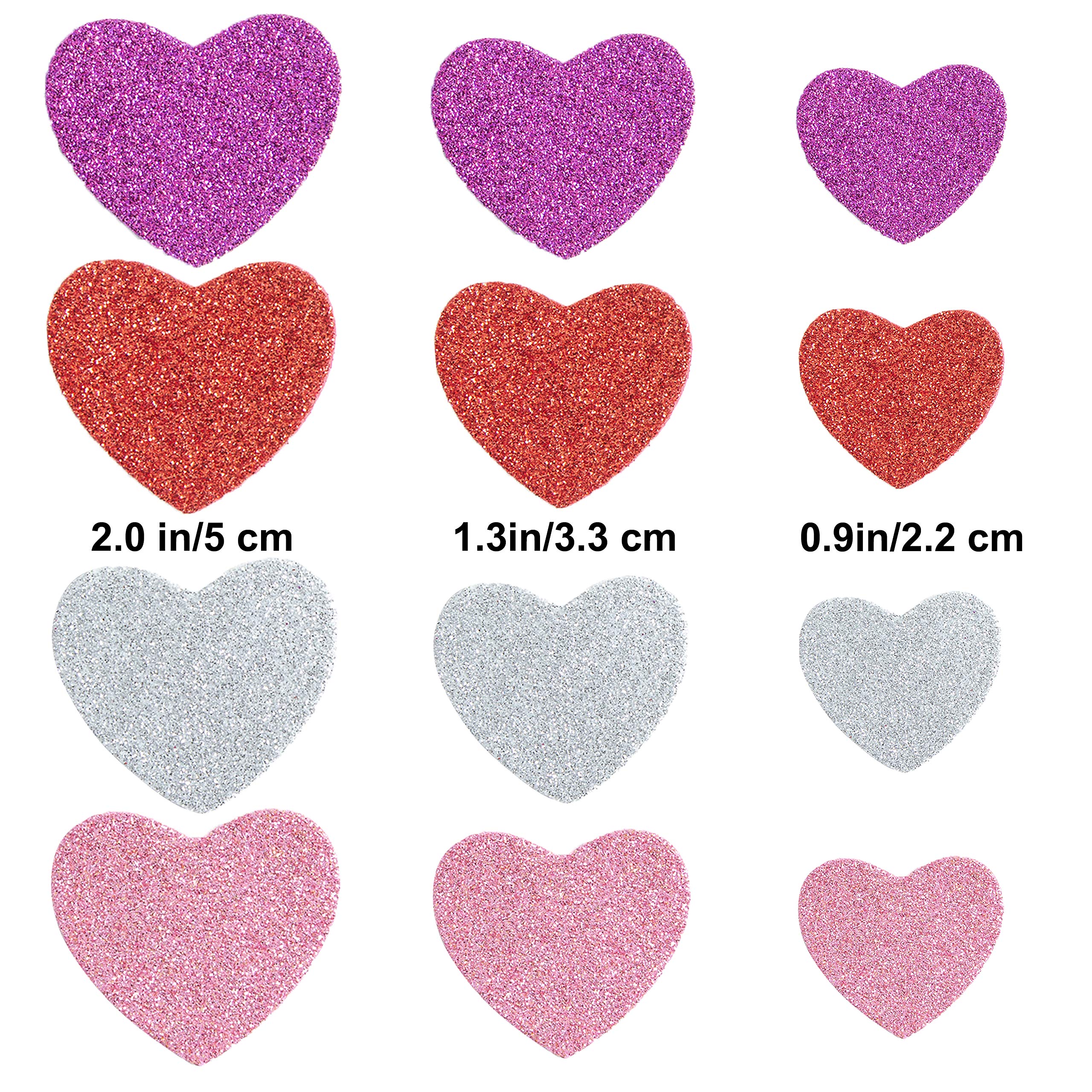 JOYIN 126+ Piece Valentine's Day Craft Set with Heart Doilies, Foam Hearts, and Stickers