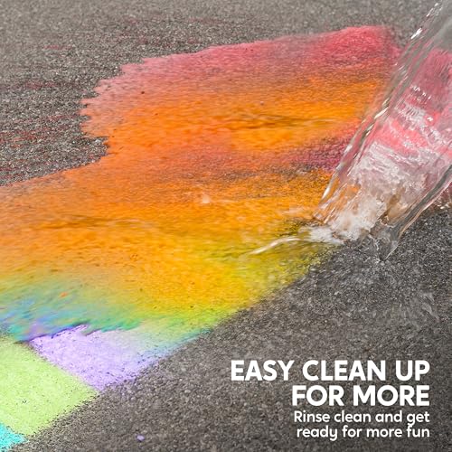 JOYIN 16-Piece Washable Jumbo Chalk Set for Toddlers 1-3 - Non-Toxic Sidewalk Chalk in 16 Colors, Safe Outdoor Play