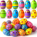 JOYIN 18-Pack Fillable Plastic Easter Eggs - Bright Printed 3.15-Inch Eggs for Hunts and Party Favors
