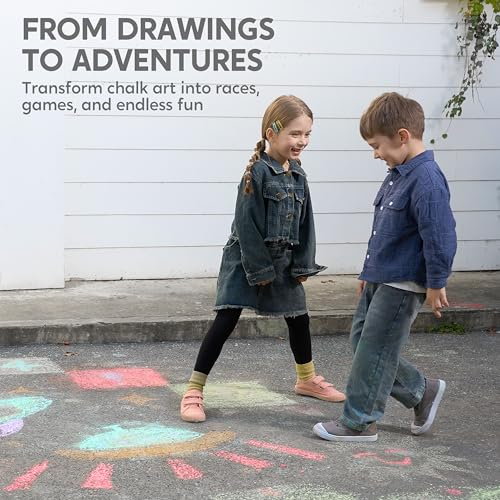 JOYIN 20-Piece Washable Sidewalk Chalk Set – 20 Colors, Non-Toxic, Safe for Kids Ages 3+
