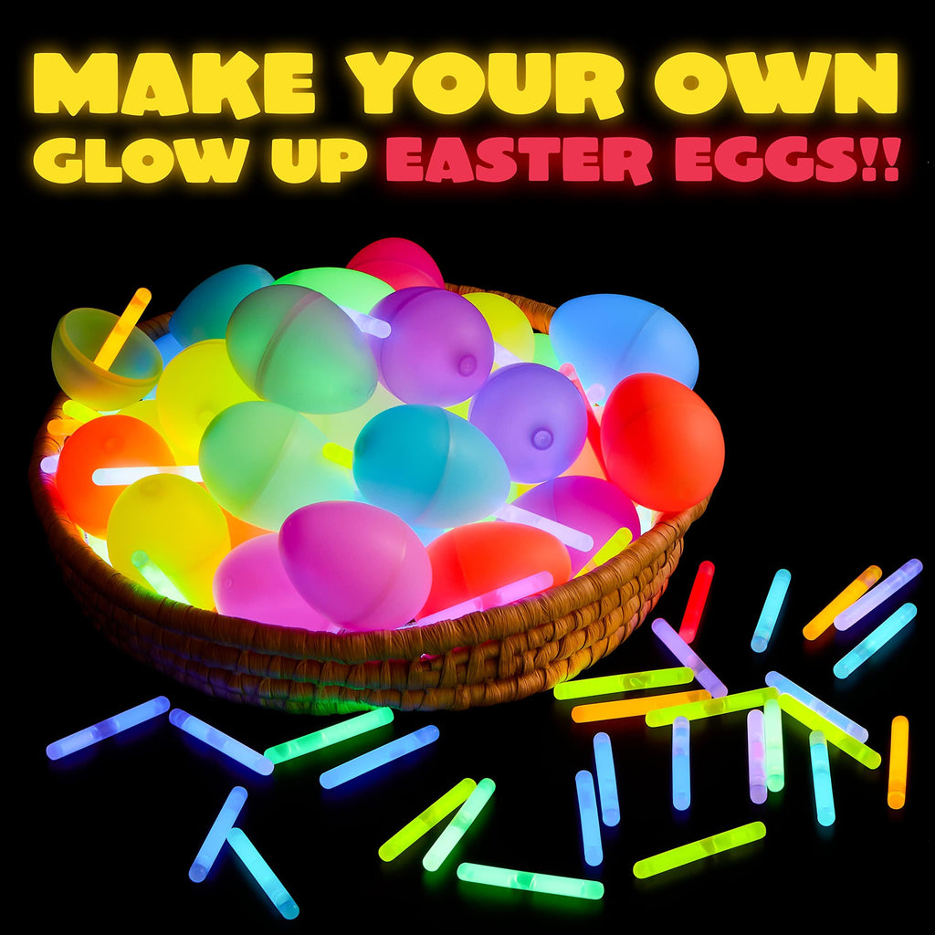 JOYIN 200 Mini Glow Sticks (2 inches) – 8 Colors, Long-Lasting 10-14 Hours, Non-Toxic Party Favors for Easter, Birthdays, Weddings