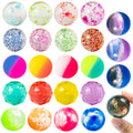 JOYIN 24-Pack Bouncy Balls - 6 Styles, 1.26 Inch Rubber Balls for Party Favors & Prizes