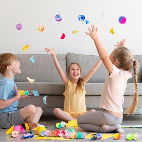 JOYIN 24-Pack Bouncy Balls - 6 Styles, 1.26 Inch Rubber Balls for Party Favors & Prizes