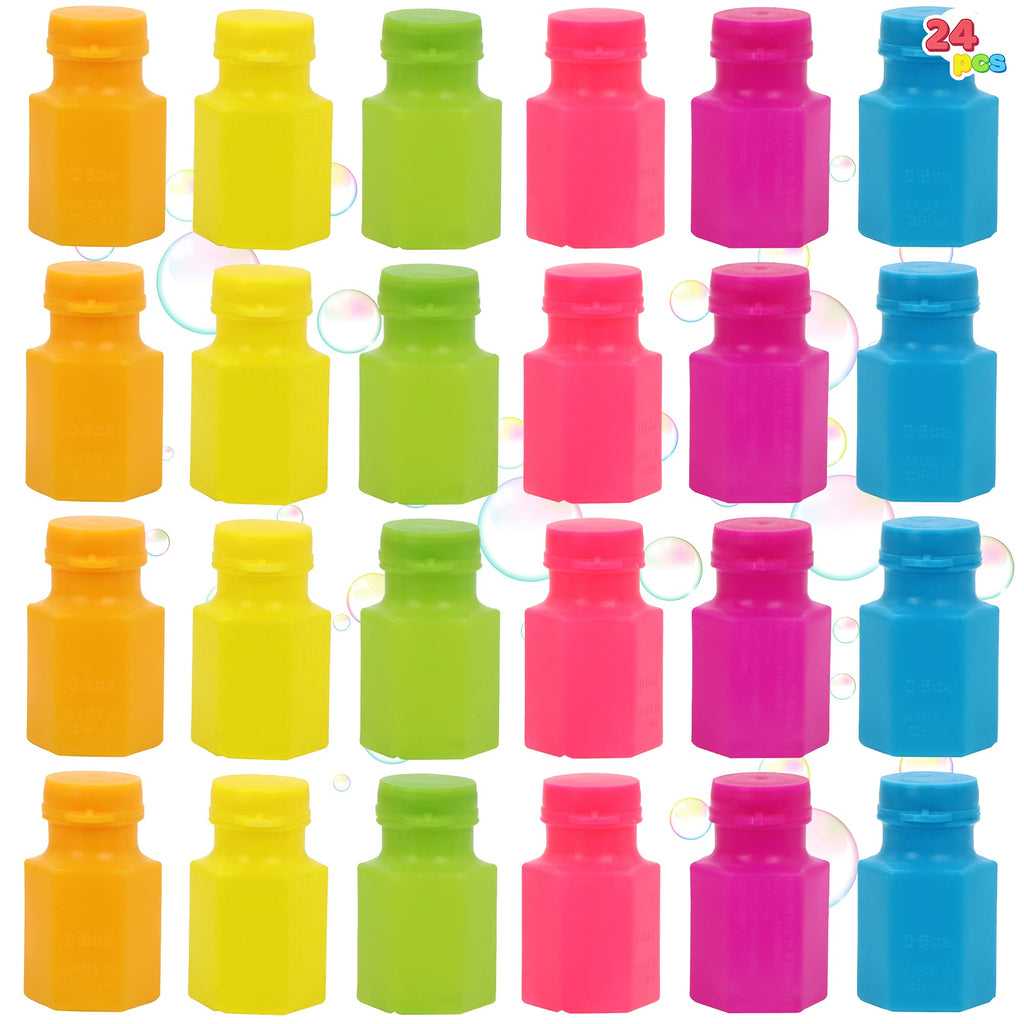 JOYIN 24-Pack Mini Bubble Bottles with Wands – Party Favors for Kids
