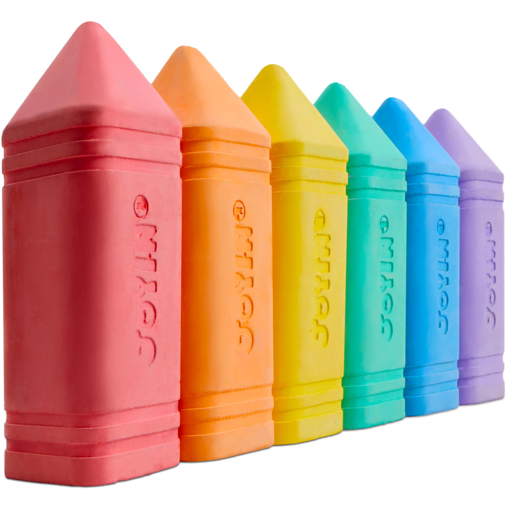 JOYIN 6-Piece Jumbo Sidewalk Chalk Set – Washable, Non-Toxic, 6 Vibrant Colors for Kids
