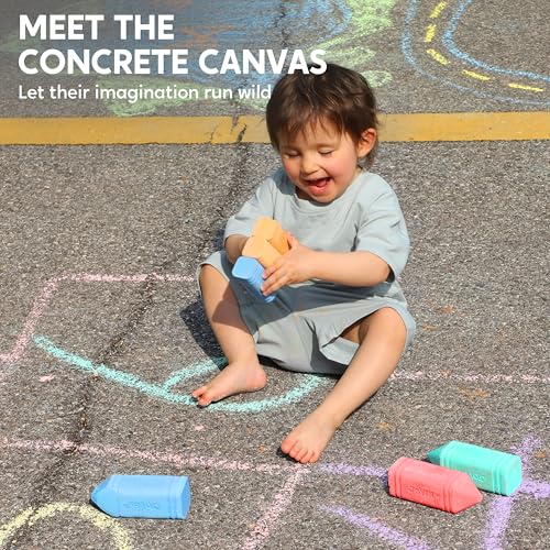 JOYIN 6-Piece Jumbo Sidewalk Chalk Set – Washable, Non-Toxic, 6 Vibrant Colors for Kids