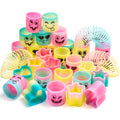 JOYIN 60 Pcs Spring Rainbow Party Favor - Mini Plastic Coil Spring Toy for Stress Relief & Goodie Bags