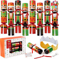 JOYIN 8-Piece Christmas No-Snap Party Favor Set – Nutcracker Style with Hats, Jokes, and Surprise Toys