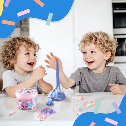 JOYIN Bubblegum Unicorn Slime – 8 oz Soft Non-Sticky Stress Relief Toy for Kids Party Favors