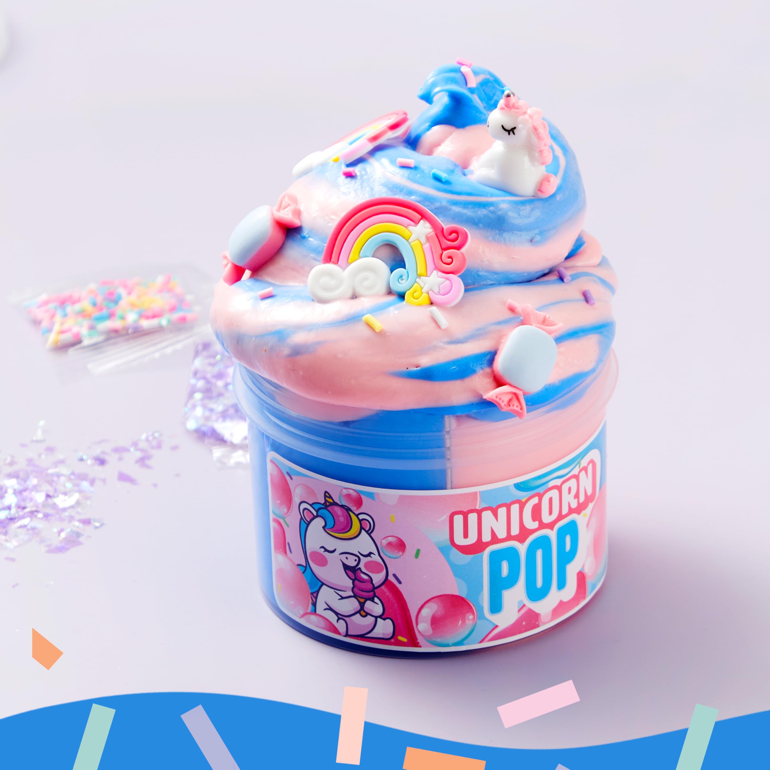 JOYIN Bubblegum Unicorn Slime – 8 oz Soft Non-Sticky Stress Relief Toy for Kids Party Favors