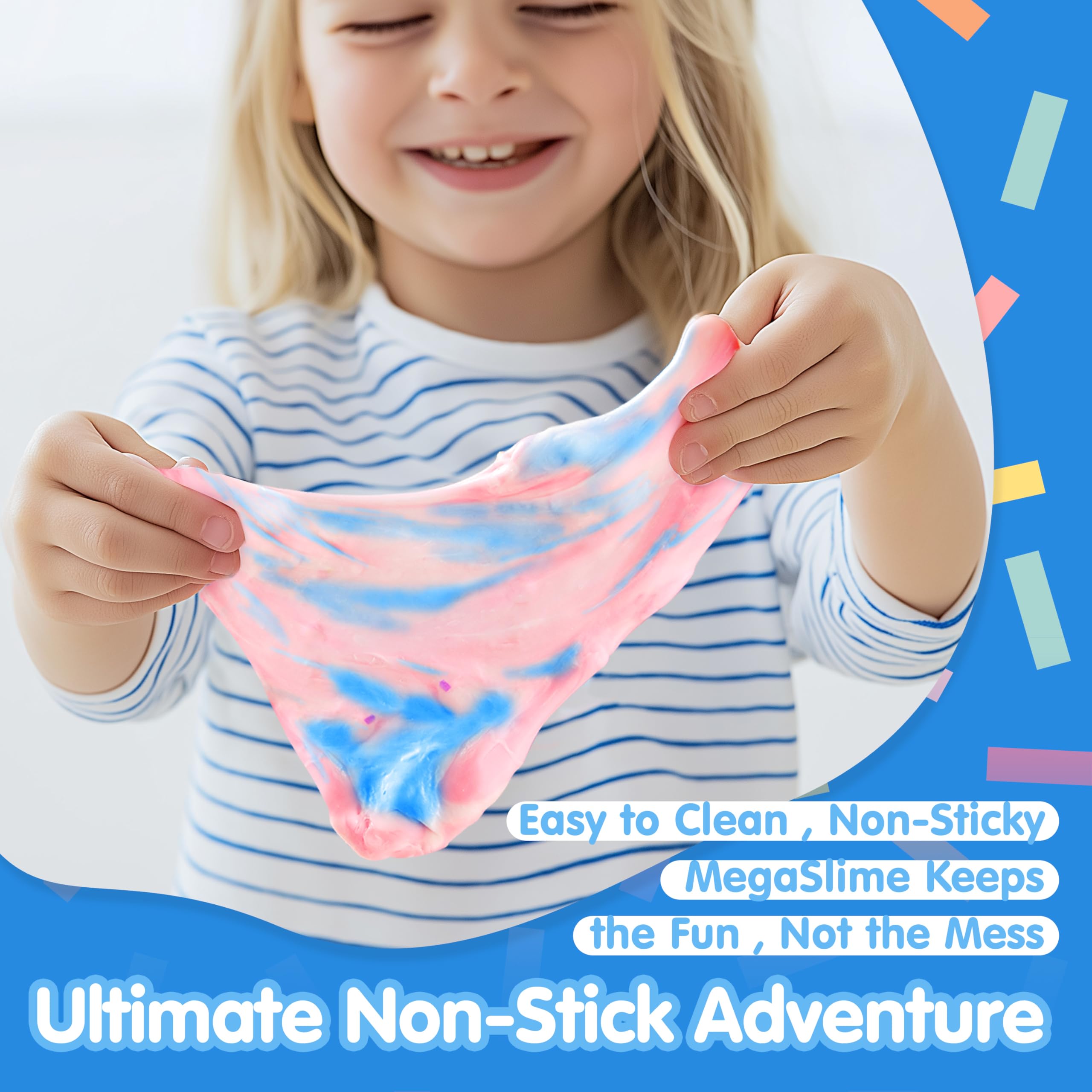 JOYIN Bubblegum Unicorn Slime – 8 oz Soft Non-Sticky Stress Relief Toy for Kids Party Favors