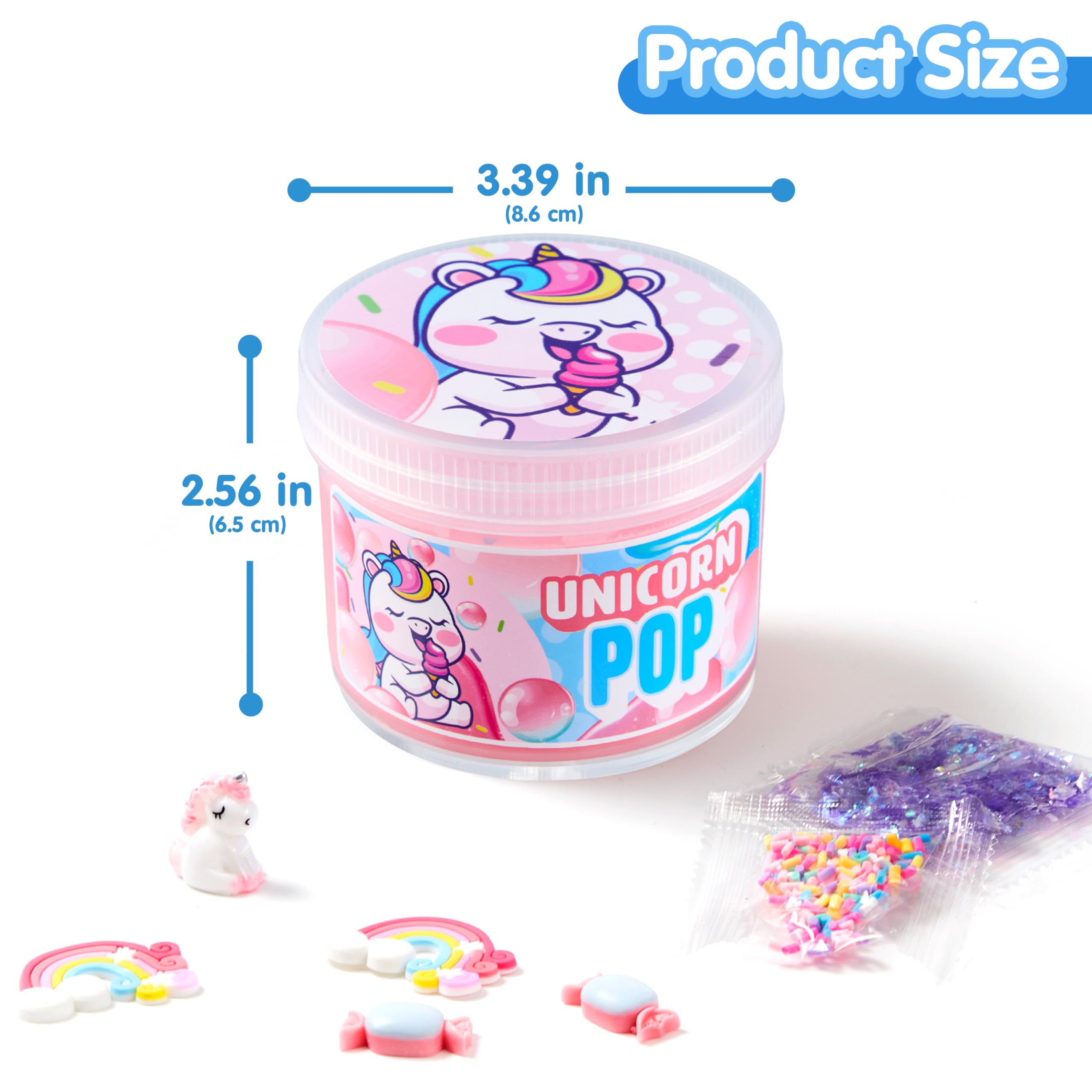 JOYIN Bubblegum Unicorn Slime – 8 oz Soft Non-Sticky Stress Relief Toy for Kids Party Favors