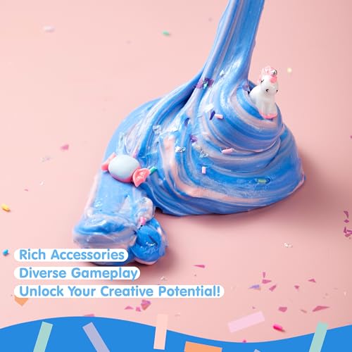JOYIN Bubblegum Unicorn Slime – 8 oz Soft Non-Sticky Stress Relief Toy for Kids Party Favors