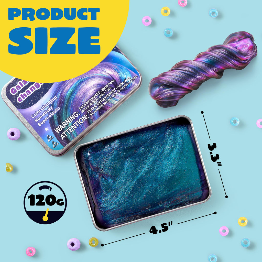 JOYIN Galaxy Color-Changing Putty 4.23oz - Magic Light-Activated Slime for Stress Relief and Sensory Play