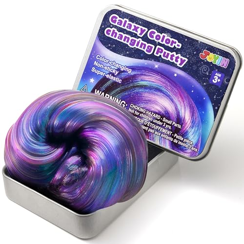 JOYIN Galaxy Color-Changing Putty 4.23oz - Magic Light-Activated Slime for Stress Relief and Sensory Play