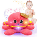 JoyyiKinddy Musical Octopus Baby Toy - Crawling, Rotating, Recording, Light-Up, Voice Control, for 2-6 Year Olds - Tummy Time Sensory Plush