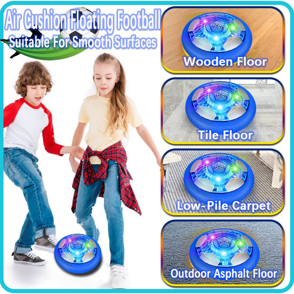 JRD&BS WINLAir Floating Hover Soccer Ball with LED Lights – Battery Powered Indoor/Outdoor Toy for Kids Ages 3-16