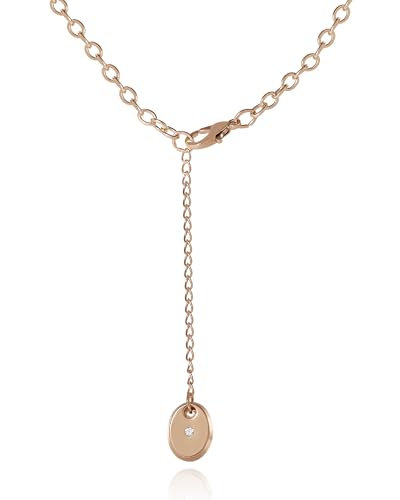 Juicy Couture Charm and Beaded Necklace for Girls – Adjustable 15-Inch Gold-Tone Chain with Logo and Heart Pendants