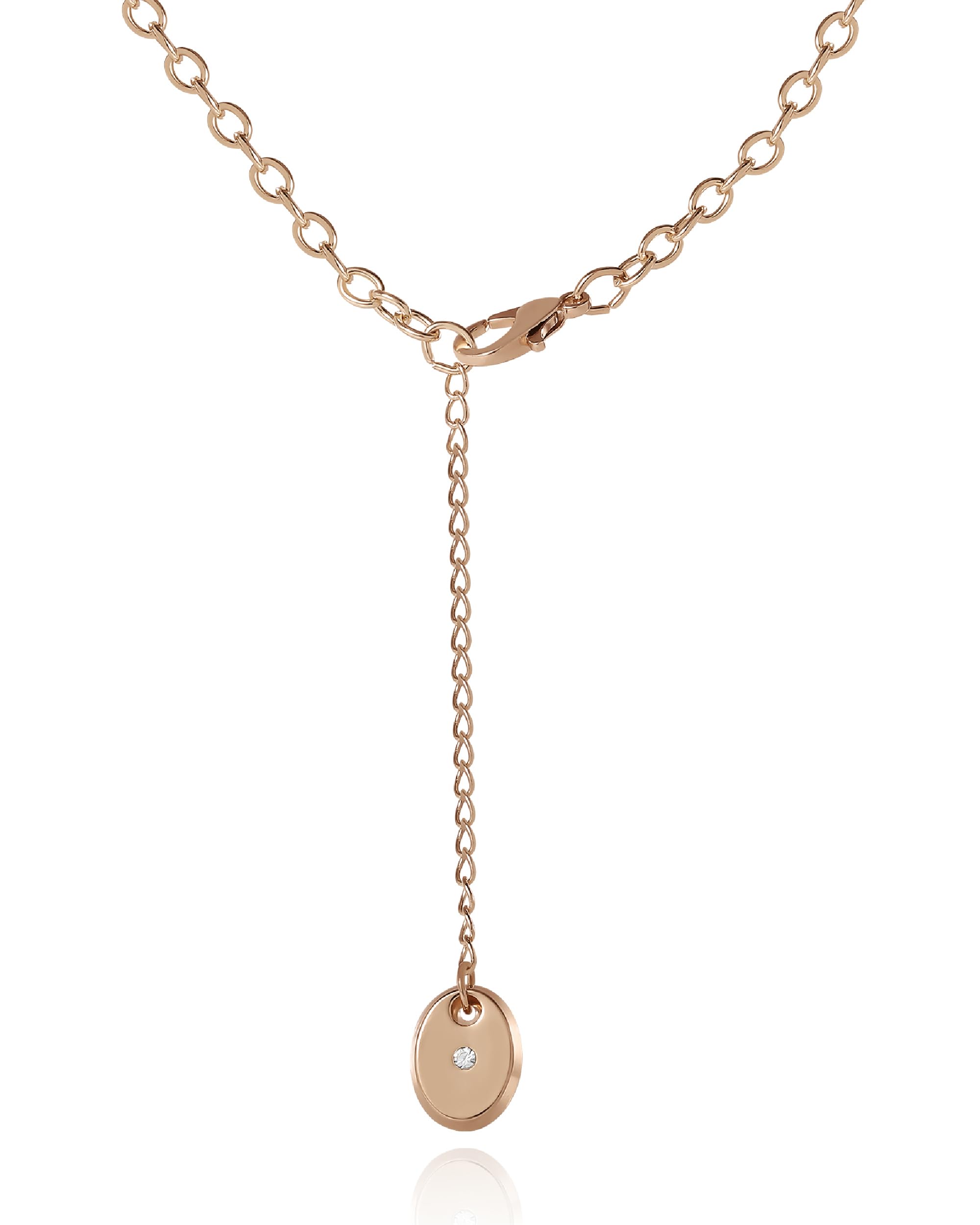 Juicy Couture Charm and Beaded Necklace for Girls – Adjustable 15-Inch Gold-Tone Chain with Logo and Heart Pendants