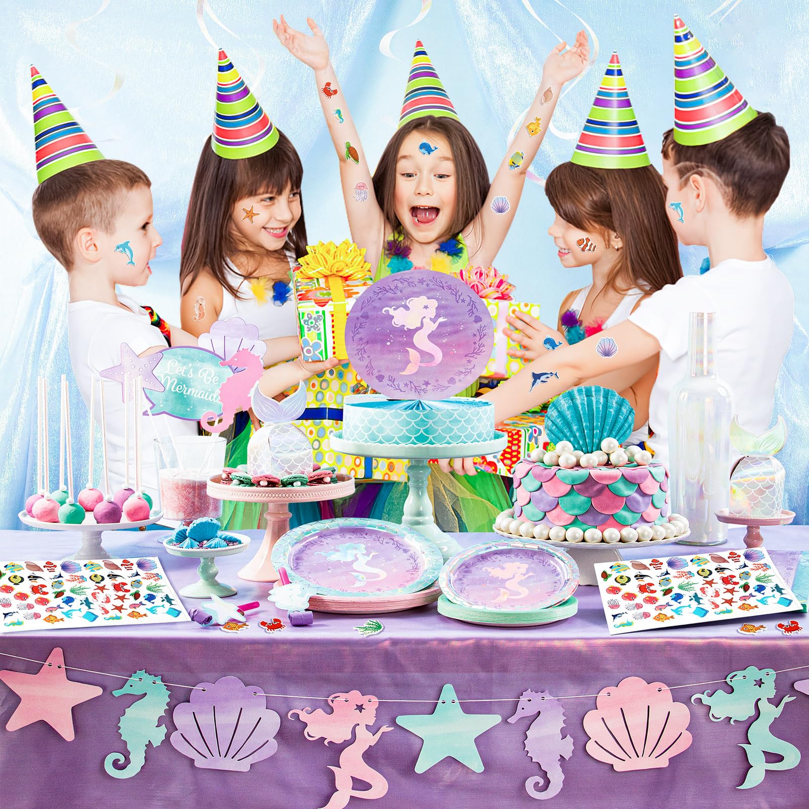 JULBEAR 300 Ocean Sea Animal Foam Stickers – Bulk EVA Self-Adhesive for Crafts & Party Favors