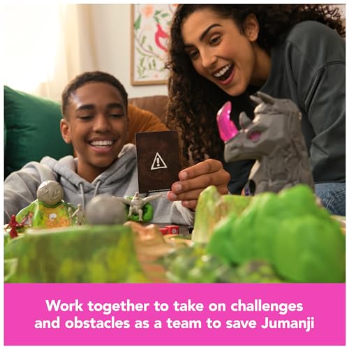 Jumanji Stampede Cooperative Board Game – 3D Adventure for 2-4 Players Ages 8+