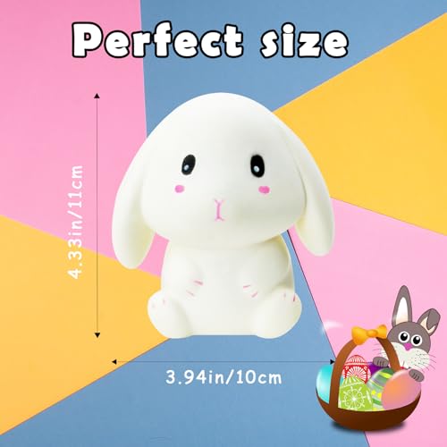Jumbo White Bunny Squishy Toy – Slow Rising Stress Relief Rabbit by lulucross