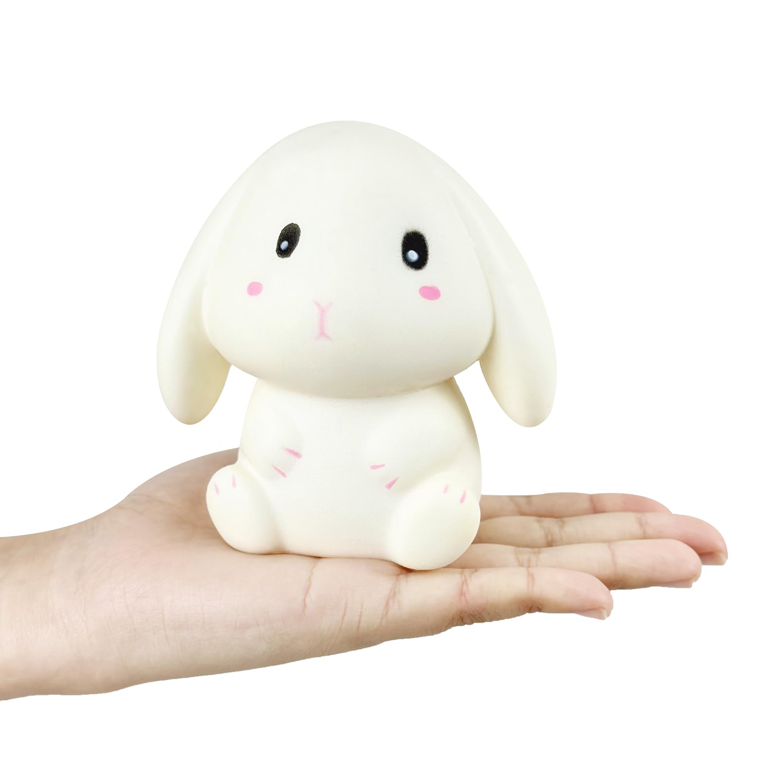 Jumbo White Bunny Squishy Toy – Slow Rising Stress Relief Rabbit by lulucross