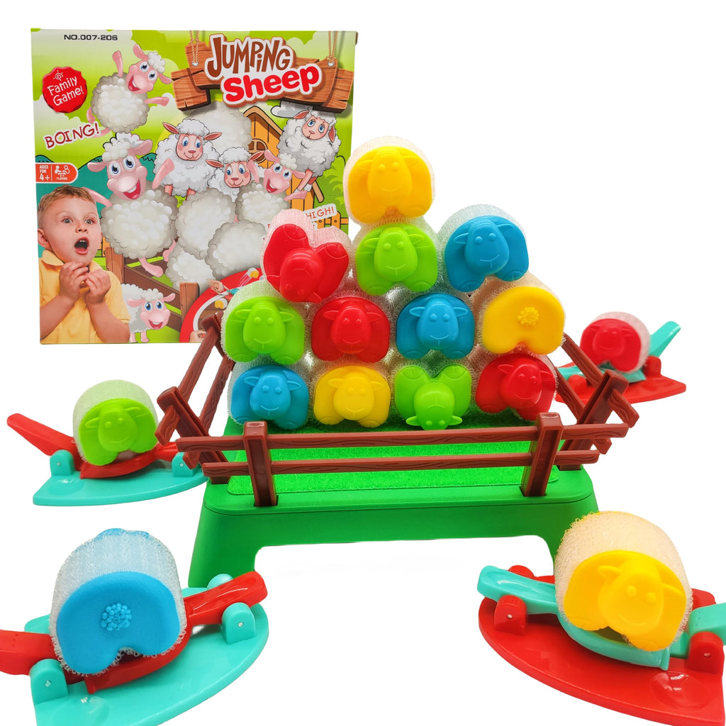 Jumping Sheep Board Game – Catapulting Sheep Launching Game for Kids (2-4 Players)