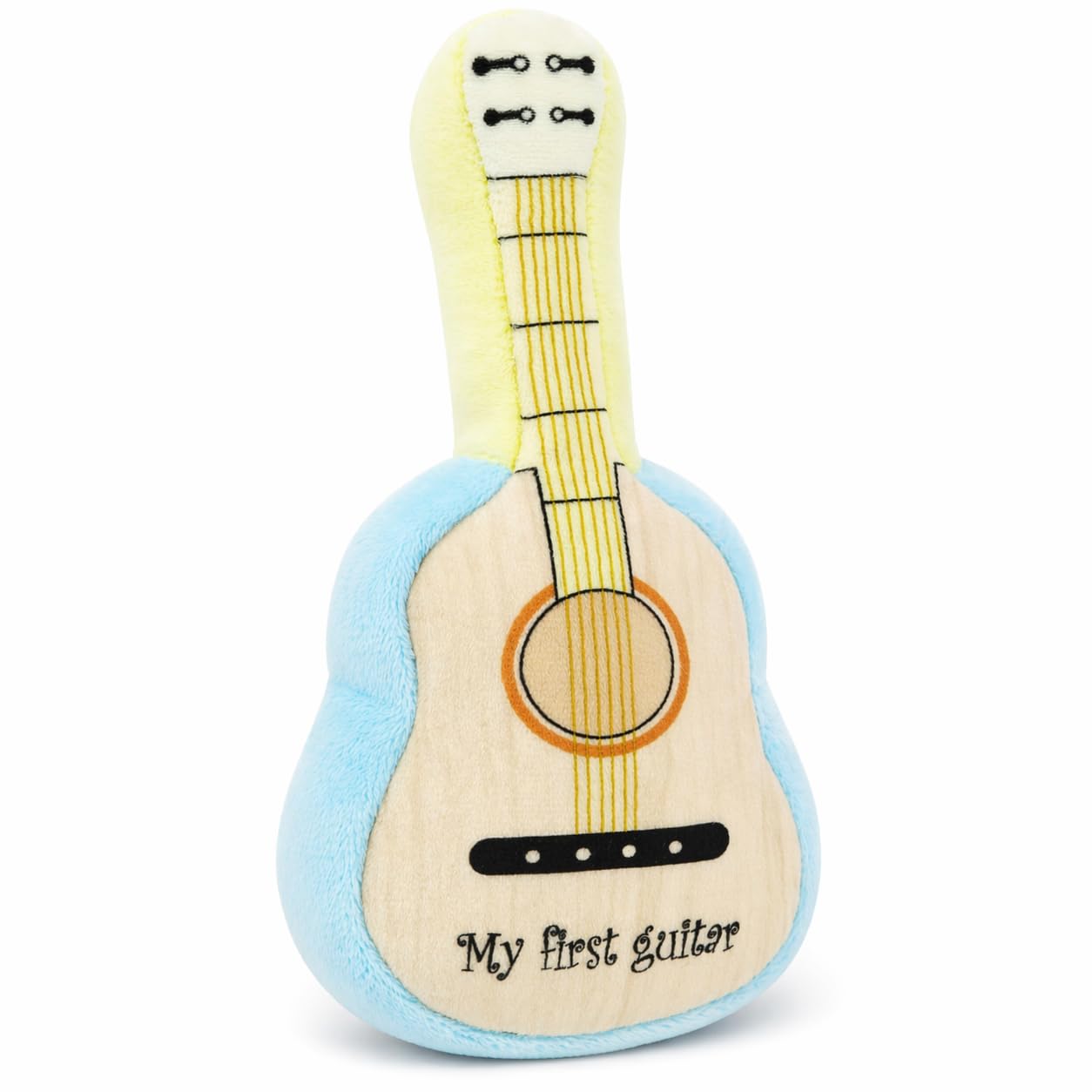 June Garden 7" Plush Guitar Toy for Infants – Soft, Musical, Machine-Washable