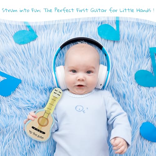 June Garden 7" Plush Guitar Toy for Infants – Soft, Musical, Machine-Washable