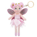 June Garden Elara Fairy Keychain Plush – Pink Tulle Dress & Glitter Wings