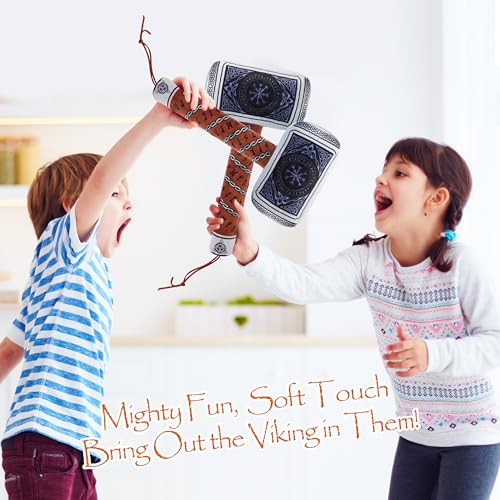 June Garden Little Vikings Soft Plush Hammer – 13” Pretend Play Toy for Kids