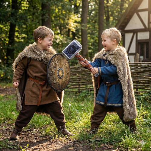 June Garden Little Vikings Soft Plush Hammer – 13” Pretend Play Toy for Kids