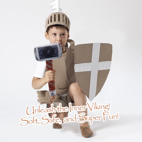 June Garden Little Vikings Soft Plush Hammer – 13” Pretend Play Toy for Kids