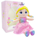 June Garden Vera Soft Baby Doll - 14 Inch Plush Princess with Gift Bag, Pink