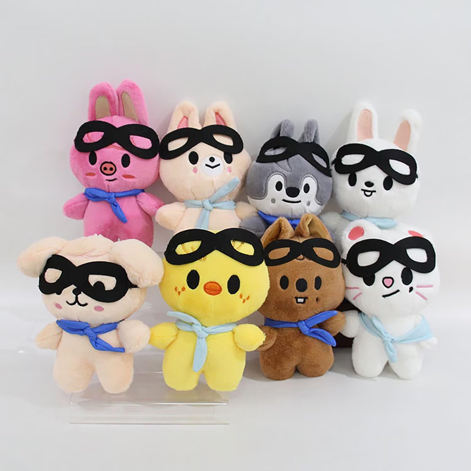 JUNG KOOK SKZ Plushie Wolf Chan – 12 cm Stray Kids SKZOO Plush with Removable Sunglasses