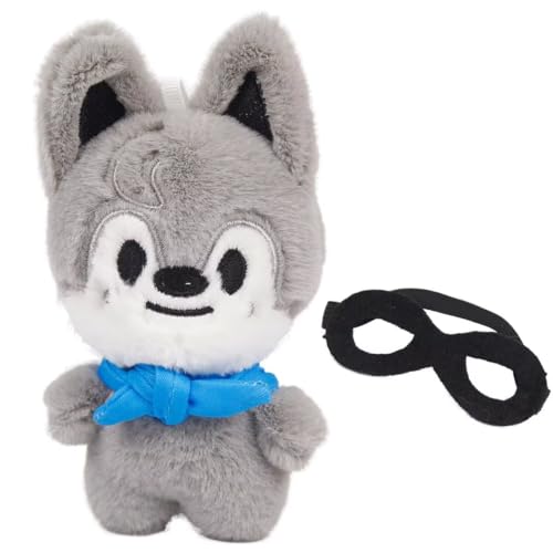JUNG KOOK SKZ Plushie Wolf Chan – 12 cm Stray Kids SKZOO Plush with Removable Sunglasses